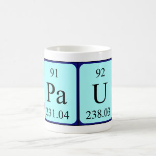 Mug Tapis de nom de table périodique Pau