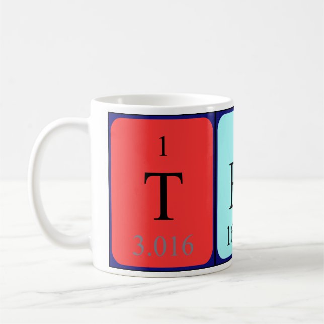 Mug Tapis de nom de table périodique Terra (Gauche)