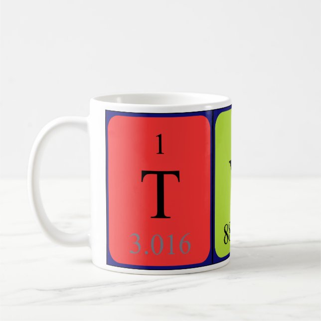 Mug Tapis de nom de table périodique Tyla (Gauche)