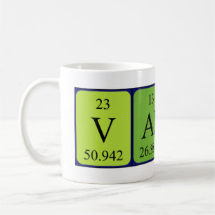 Mug Tapis de nom de table périodique Valery