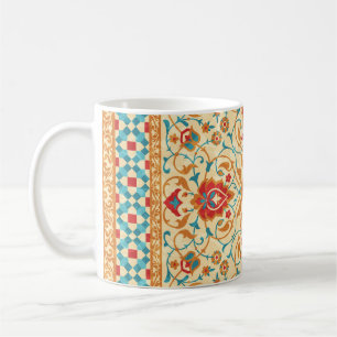 Mug Tapis oriental, motif fleurie ornementale.
