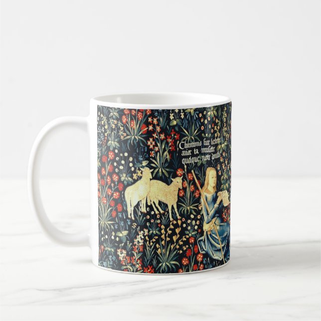 Mug Tapisserie de la Renaissance médiévale Bergers et  (Gauche)
