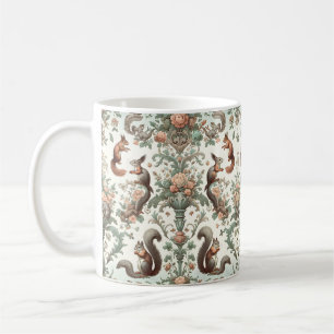 Mug Tapisserie d'écureuil de la forêt victorienne