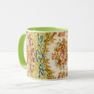 Mug Tapisserie française florale rose baroque victorie