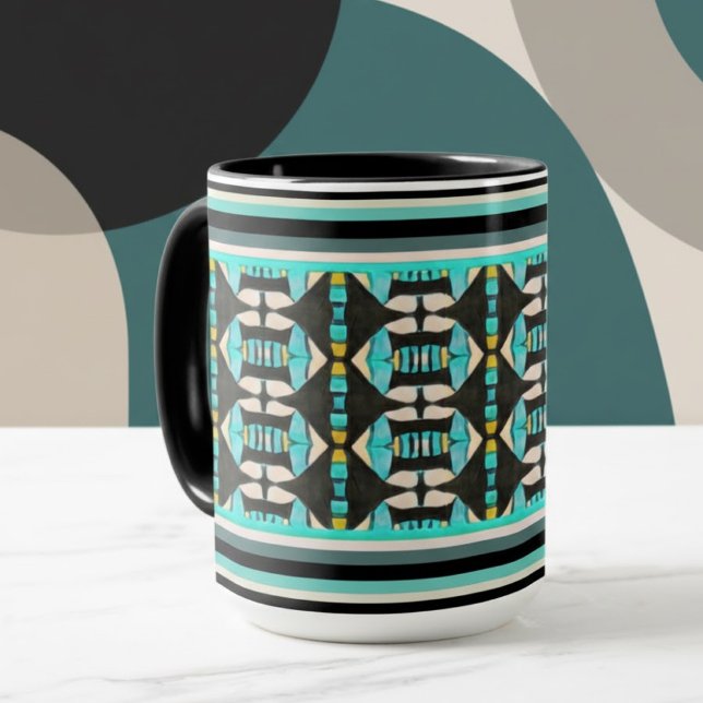 Mug Tapisserie Tribale Turquoise (Créateur téléchargé)