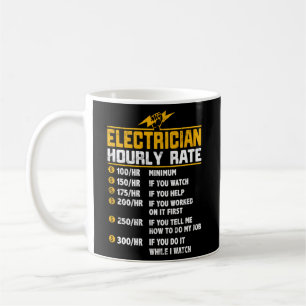 Mug Tarif Horaire De L'Électricien Pour Électricien