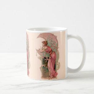 MUG TAROTS/ LADY DE LA LUNE, FLEURS EN ROSE