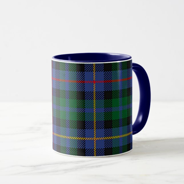 Mug Tartan bleu-vert (Devant droit)