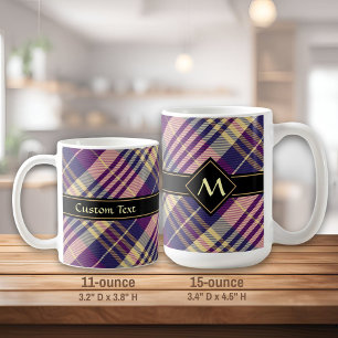 Mug Tartan mauve, or et bleu
