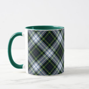 Mug Tartan Plaid Rustique Vert Blanc Clan Gordon