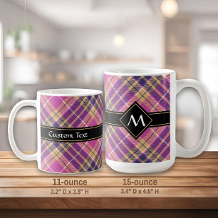 Mug Tartan rose, or et bleu