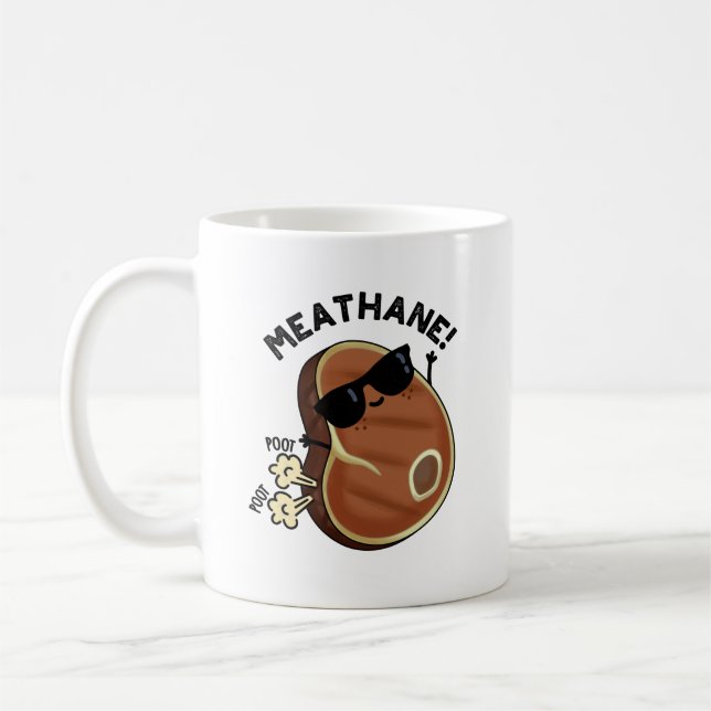 Mug Tarte à viande drôle Farting Viande tourte (Gauche)