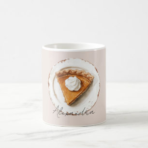 Mug Tarte au potiron sur une assiette
