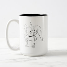 Mug Tasse Bouledogue Français - Illustration de Ch