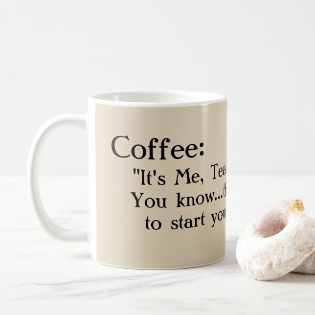 Mug "Tasse de café drôle et douce, pour mon ami ! " (Avec donut)