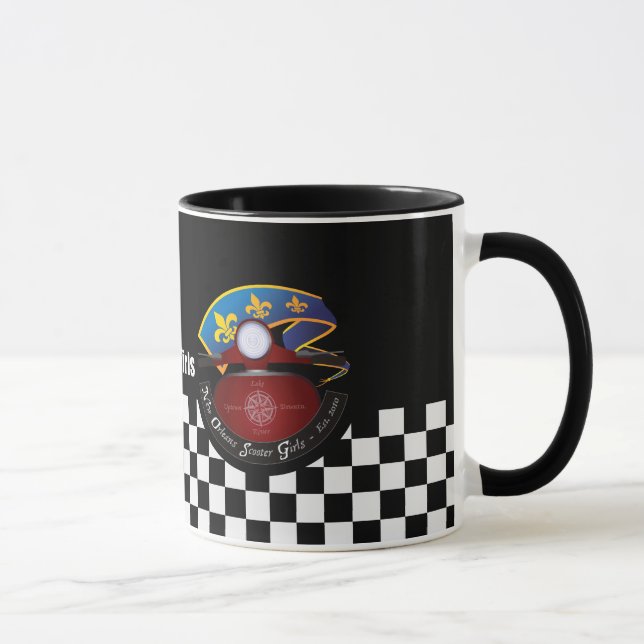 Mug tasse, logo de NOSG sur le damier (Droite)