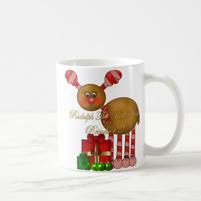 Mug Tasse-Rudolph le renne rouge de nez (Droite)