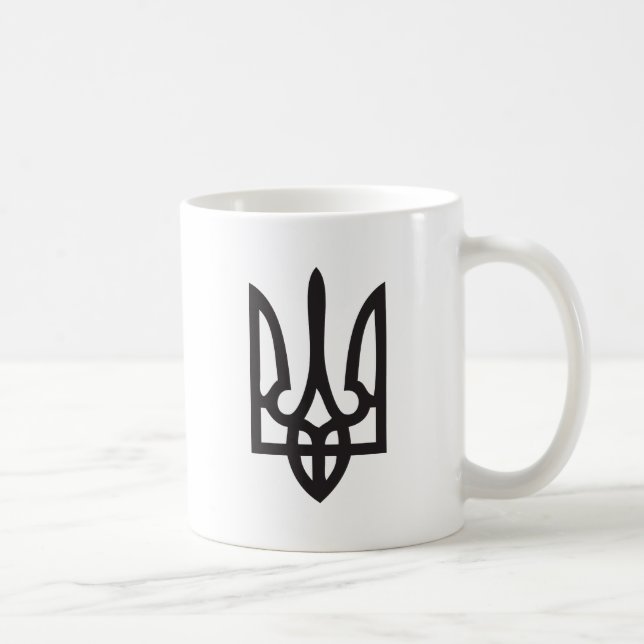 Mug Tasse/tasse avec l'Ukrainien Trydent (Trident, (Droite)
