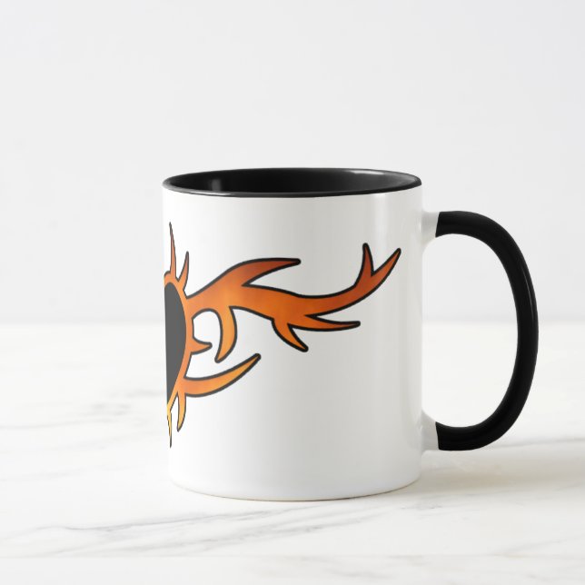 Mug Tatouage de coeur de flamme (Droite)