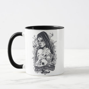 Mug Tatouage de femme à crâne sucré gothique