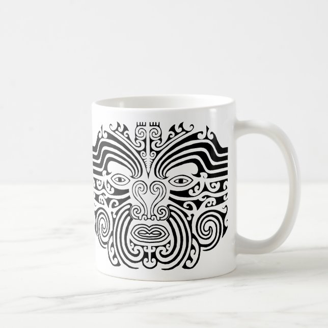 Mug Tatouage maori - noir et blanc (Droite)