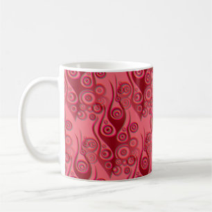 Mug Tattoo flammes & cercles motif + votre backgr.
