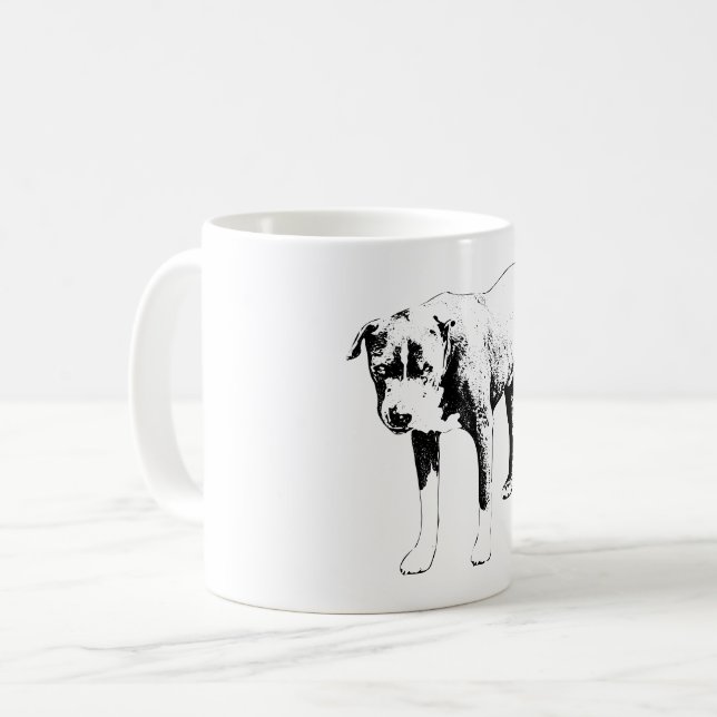 Mug Taureau de vacances, Regard stable (Devant gauche)