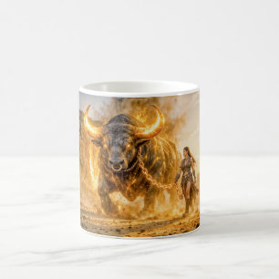 Mug Taureau Zodiaque avec Guerrière menant un Céleste 