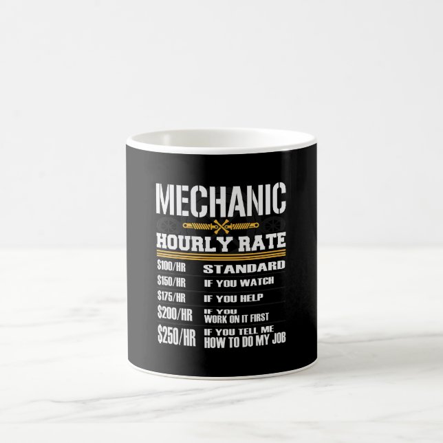 Mug Taux horaire mécanique amusant (Centre)