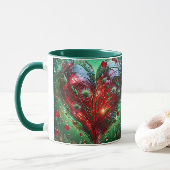 Mug Taza Clásica Corazón Colección con Mucho Amor ❤️  (Avec donut)