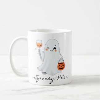 Mug Taza  con Diseño Tierno de Fantasma para Halloween