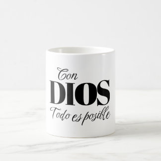 Mug Taza Cristiana "Con Dios todo es posible" Mateo 19