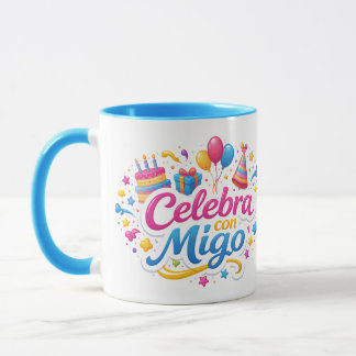 Mug Taza de Viaje y de Regalo con Diseño “Celebra Conm