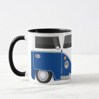 Mug Taza Kombi Azul Marino Retro – Furgoneta Vintage E