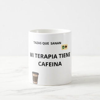 Mug Taza Mi Terapia Tienen Cafeína – Regalo Salud