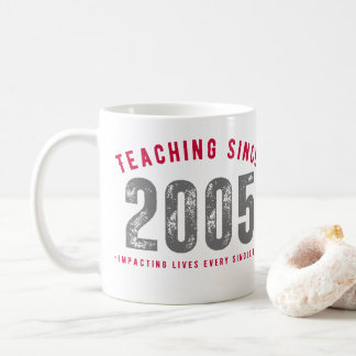 Mug Taza para profesores Teaching since 2005