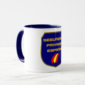 Mug Taza Seguridad Privada España Placa Azul
