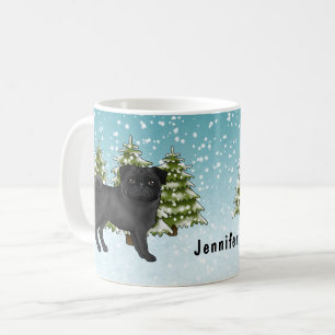 Mug Tchiot Carlin Mignon Chien de Dessin Animé Forêt H