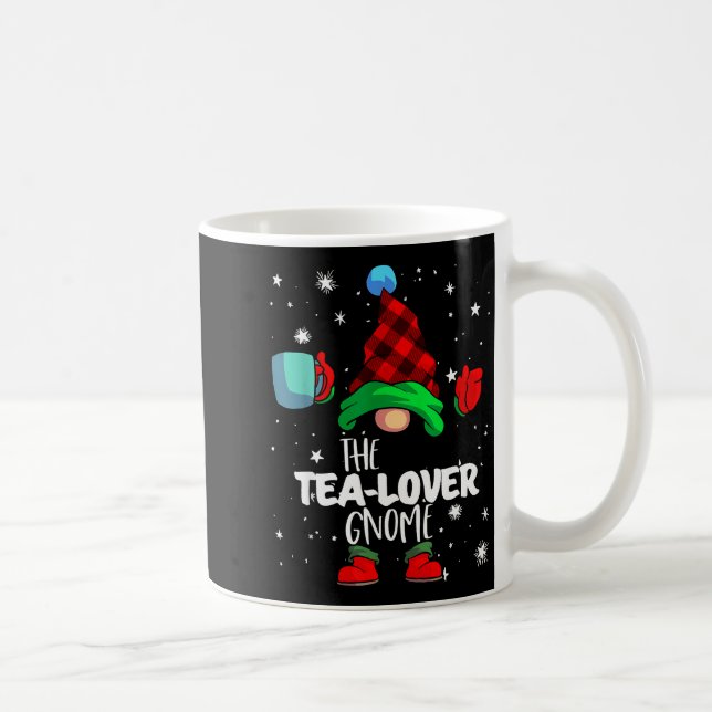 Mug Tea Lover Gnome Red Buffalo Plaid Matching Family  (Droite)