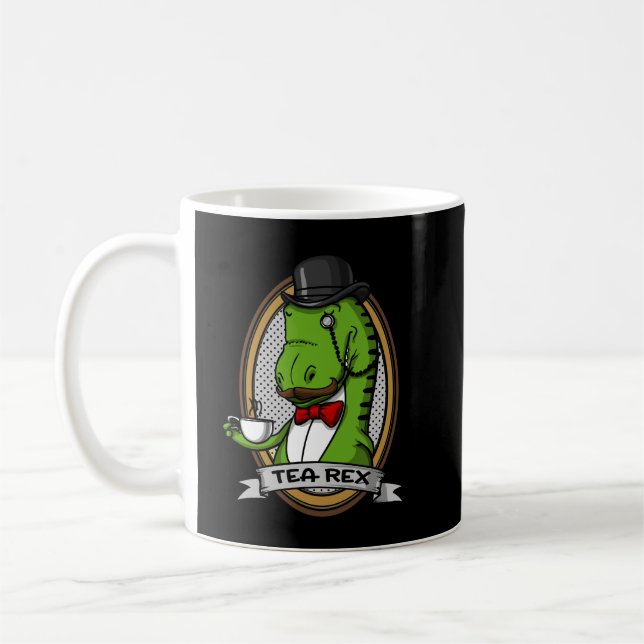 Mug Tea Rex Drôle T-Rex Dinosaur Plaisanterie (Gauche)