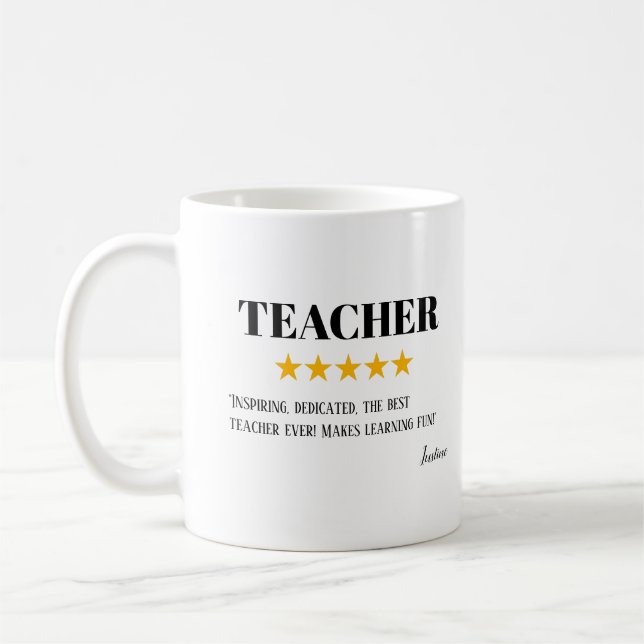 Mug Teacher 5 Star Review | Amazing Teacher Gift (Gauche)