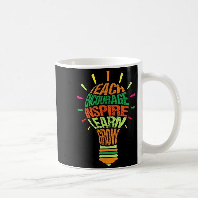 Mug Teacher Insrational Definition Colorful Lightbulb  (Droite)