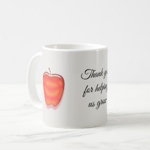 Mug Teacher Merci Rouge Pomme Garderie de classe