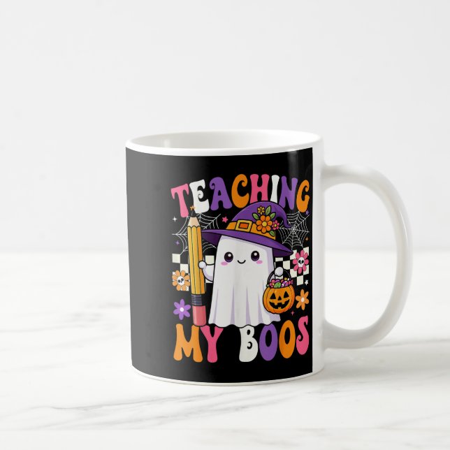Mug Teaching My Boos Ghost Teacher Cute Pencil Hallowe (Droite)