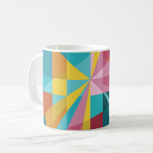 Teal moderne, rose, Design_Abstract géométrique