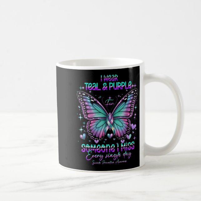 Mug Teal N Purple Butterfly Suicide Prevention Awarene (Droite)