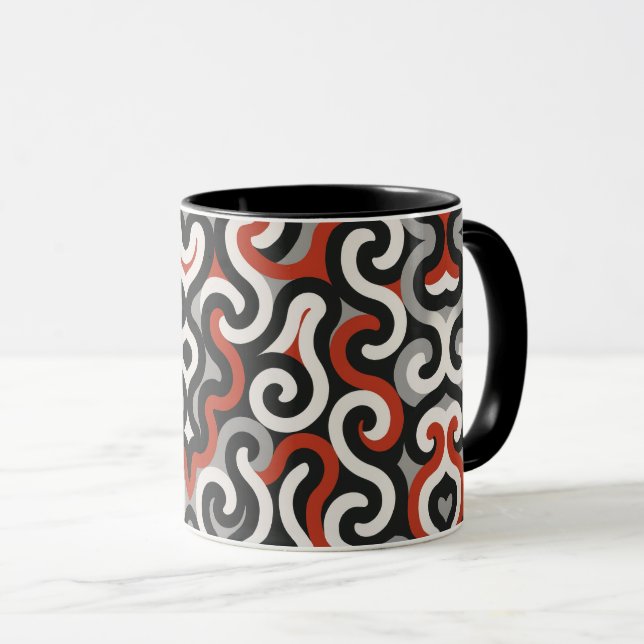 Mug Team Colors (Red, Grey, Black,White) (Devant droit)