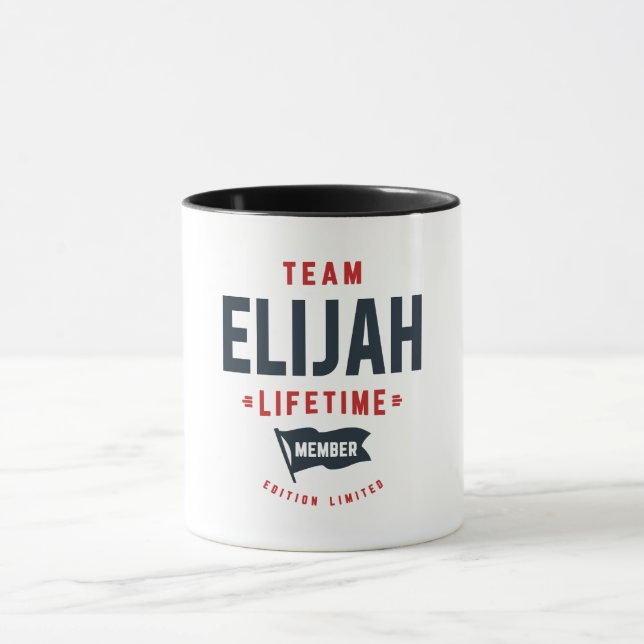 Mug Team Elijah Membre à vie Funny Nom Elijah (Centre)