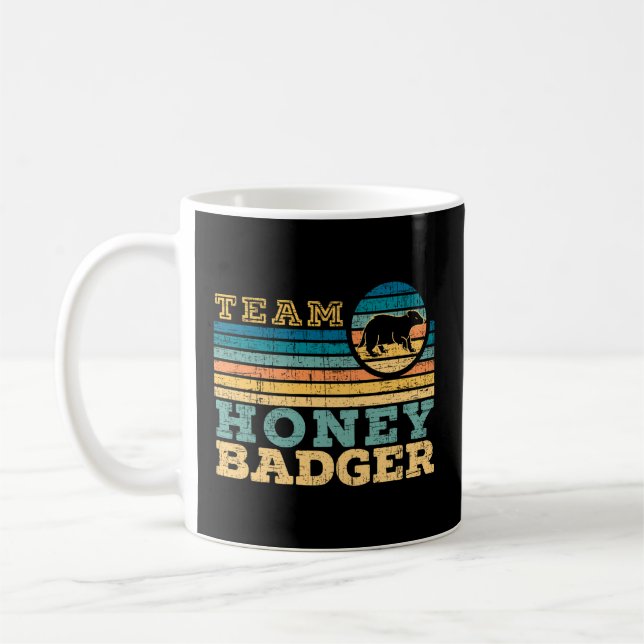 Mug Team Honey Badger Fearless Animal Ratel Courageux (Gauche)