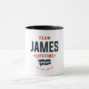 Mug Team James Lifetime Membre Funny Nom James